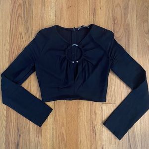 Zara black cutout top